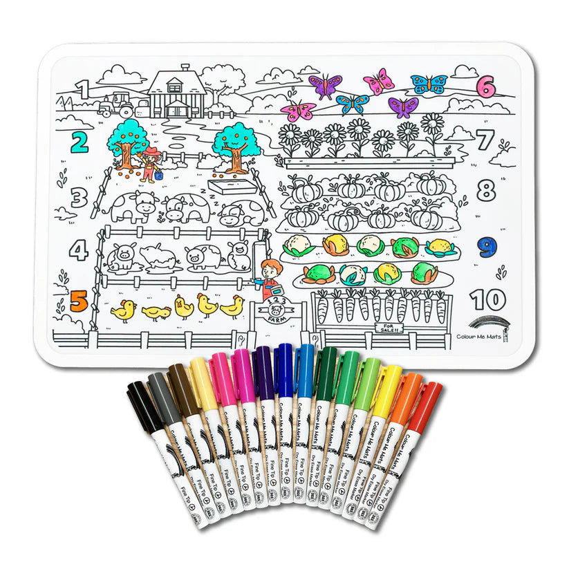 Colour Me Mats - Regular Mat (123 Counting Farm)