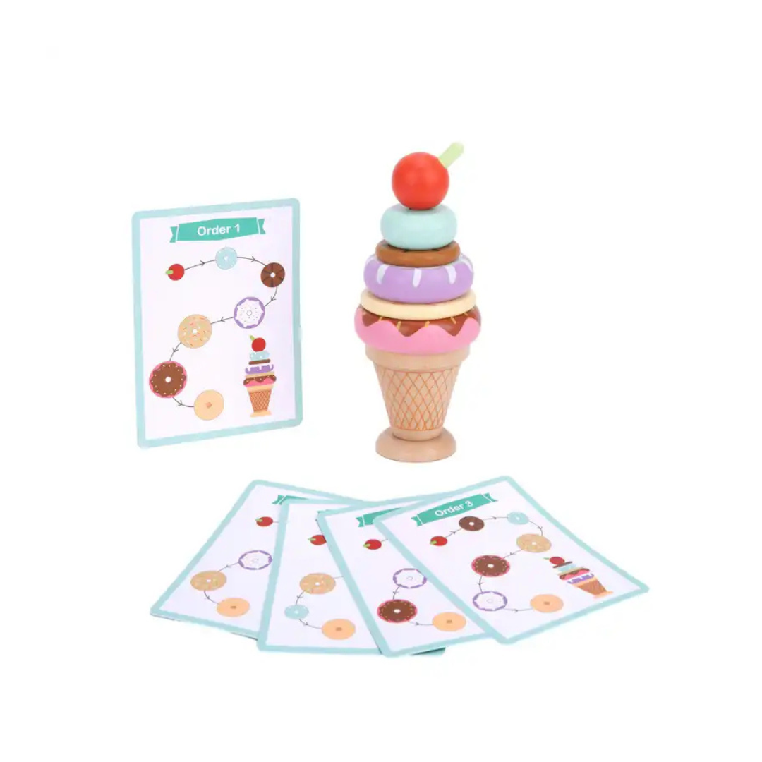 Tooky Toy Make an Ice Cream Stacking Set