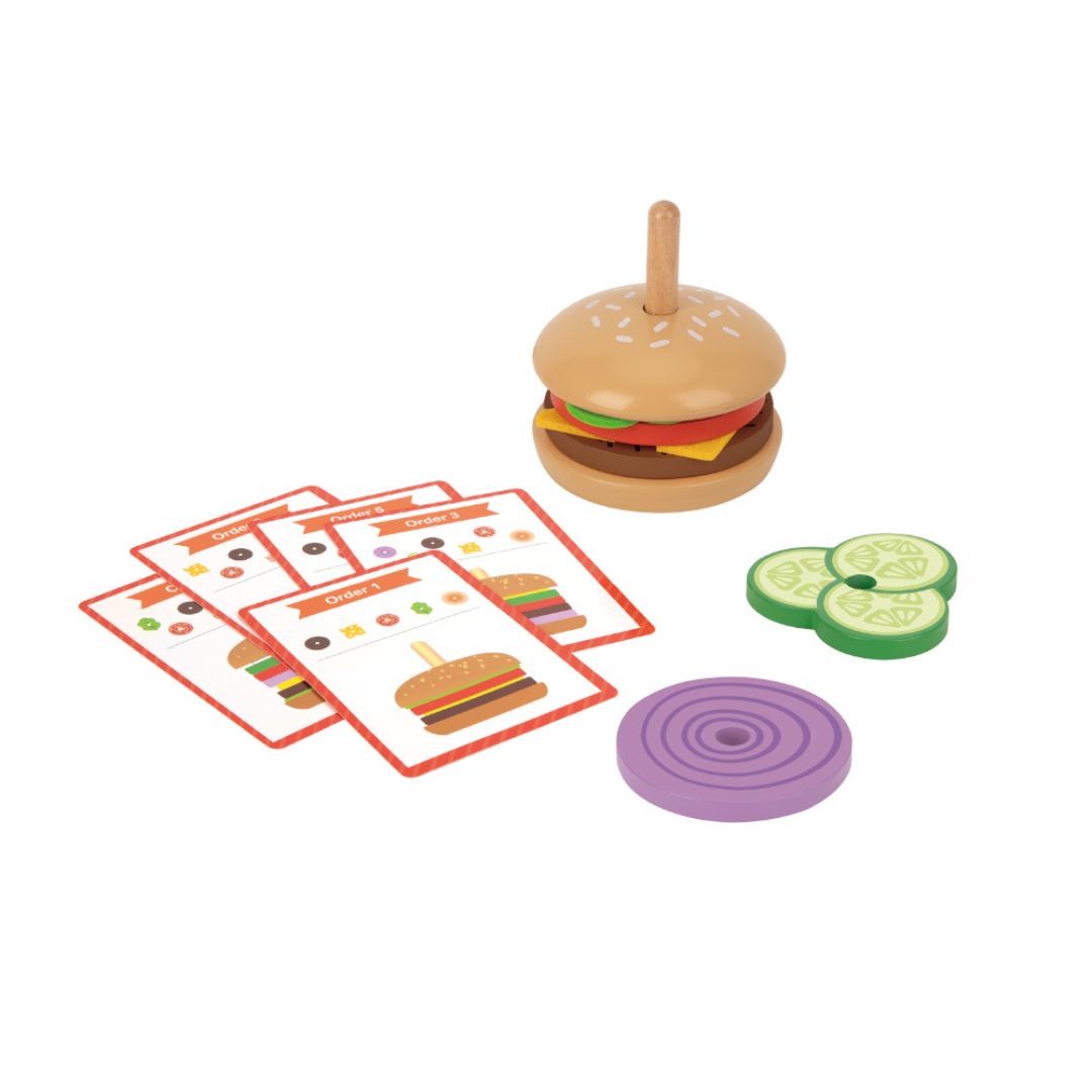 Tooky Toy Make a Burger Stacking Set