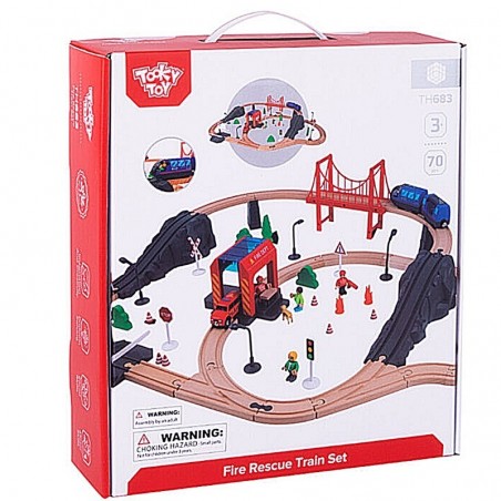 Tooky Toy Fire Rescue Train Set