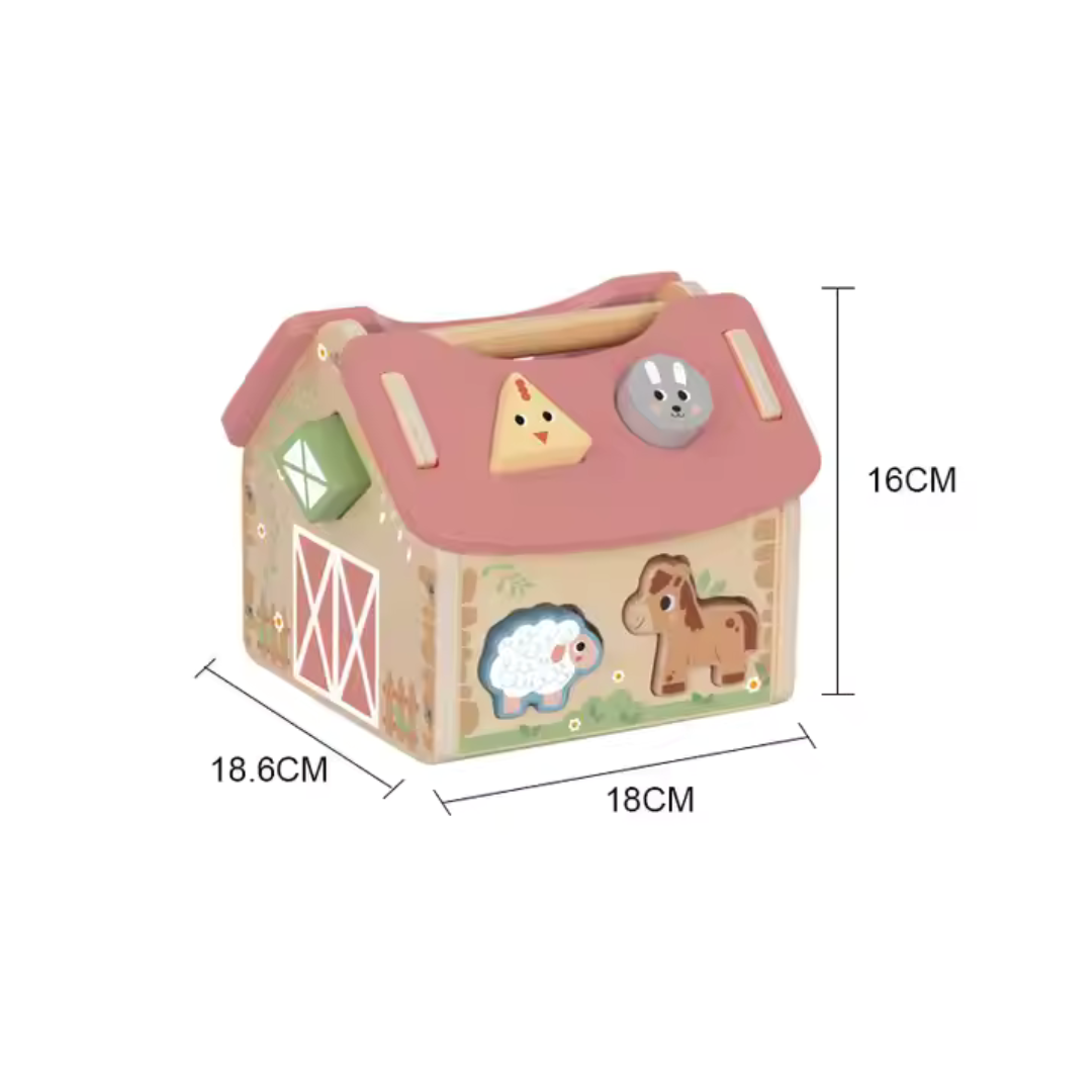 Tooky Toy Shape Sorter Barnhouse