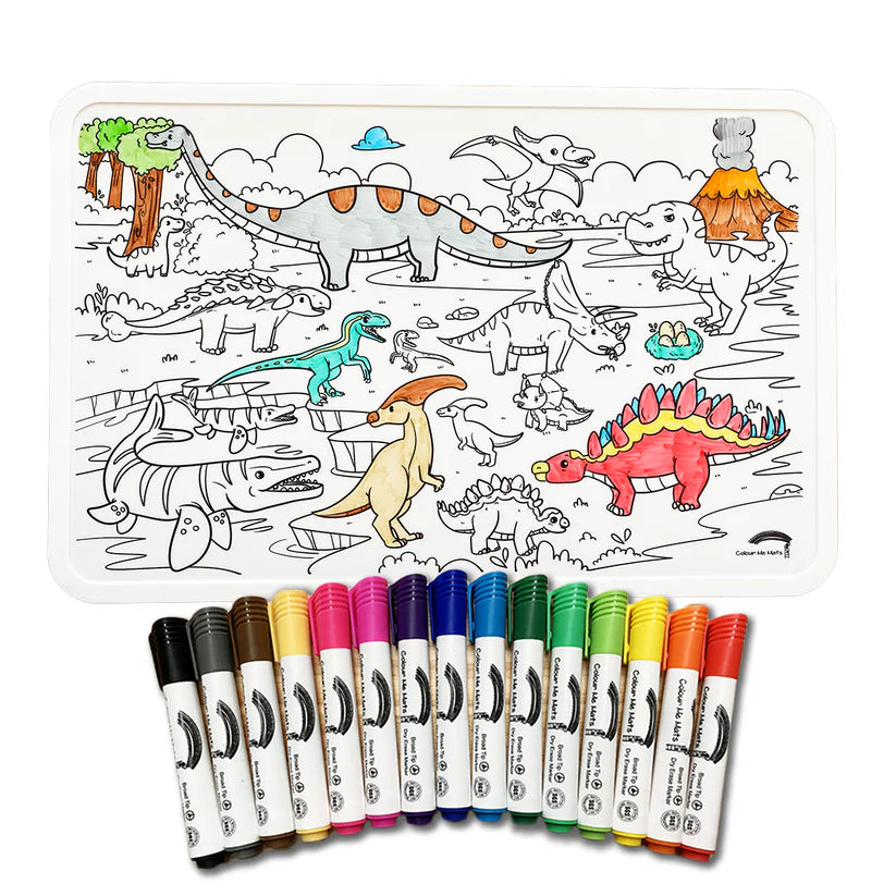 Colour Me Mats - Regular Mat (Prehistoric World)