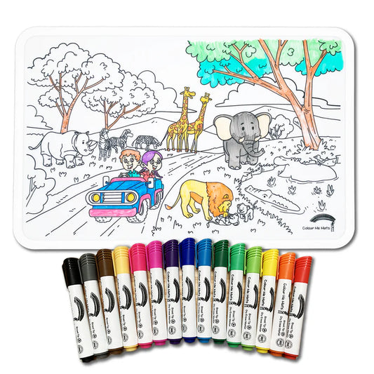 Colour Me Mats - Regular Mat (Safari Adventure)