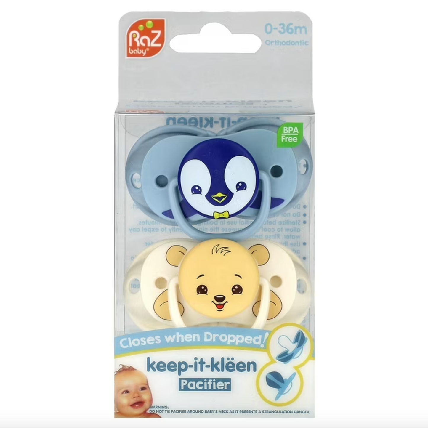 Razbaby Keep-It-Kleen Pacifier (2 pack)