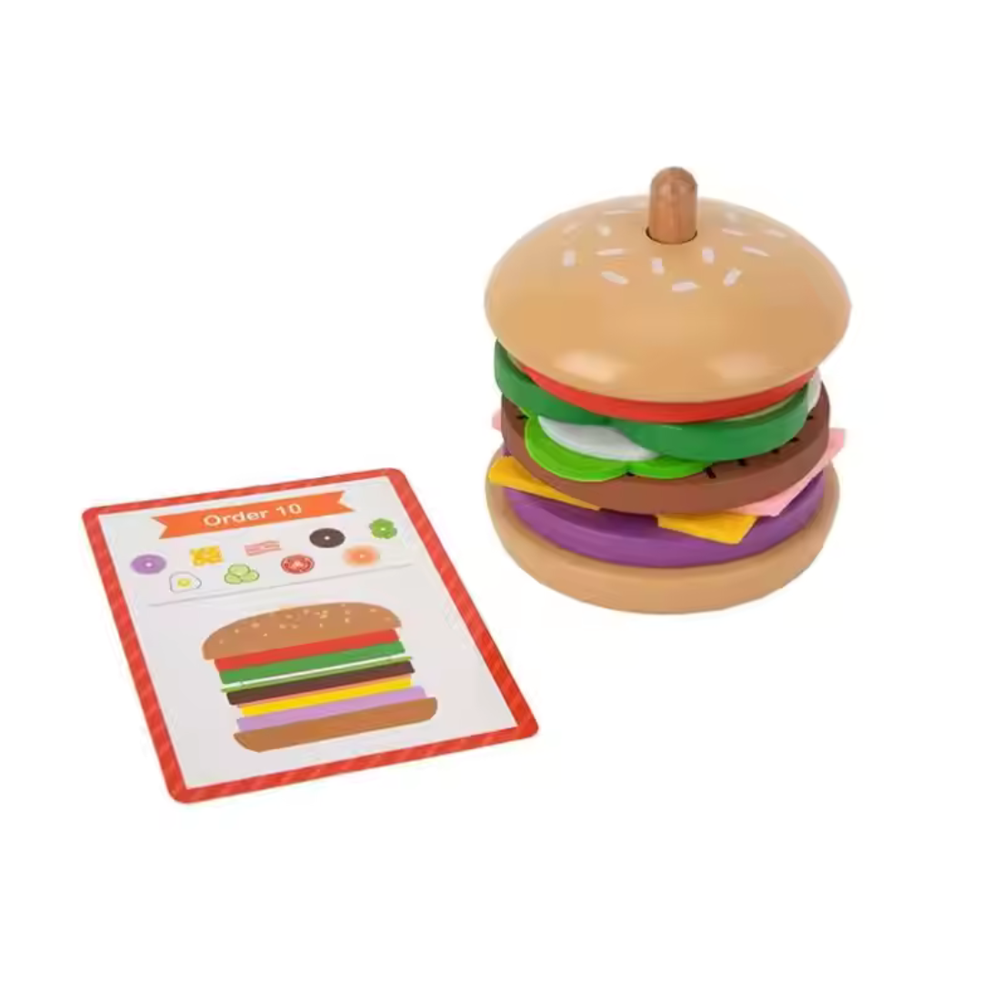 Tooky Toy Make a Burger Stacking Set