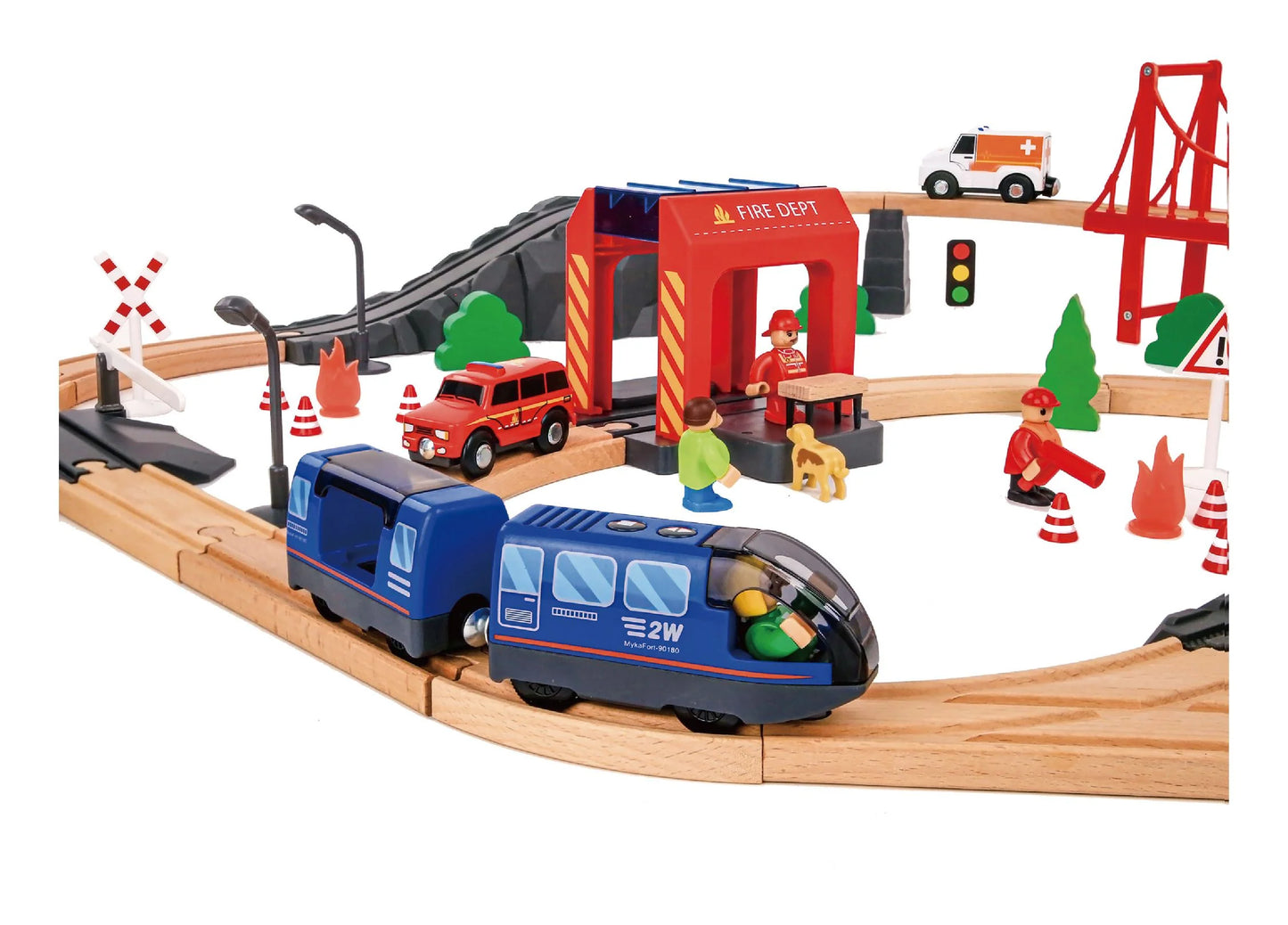 Tooky Toy Fire Rescue Train Set