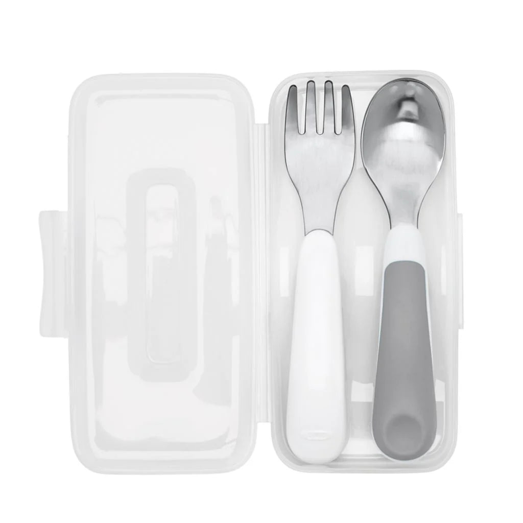 Oxo Tot On The Go Fork And Spoon Set With Travel Case