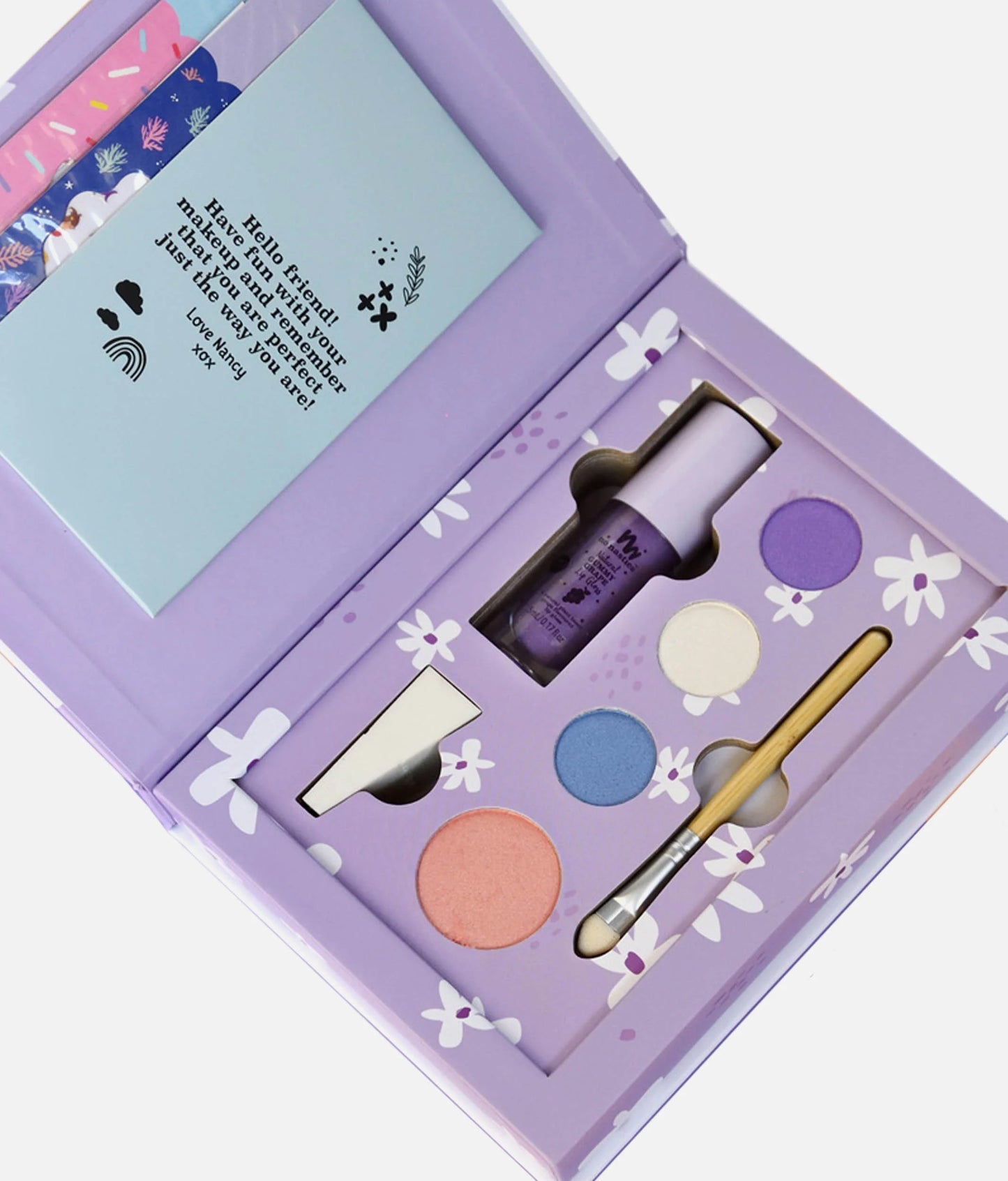 No Nasties Nancy Purple Natural Pressed Powder Kids Makeup Palette Kit