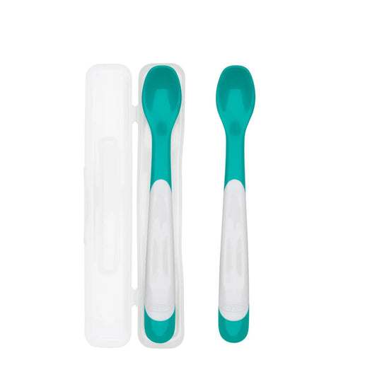 Oxo Tot On The Go Plastic Feeding Spoon with Case (2-pack)