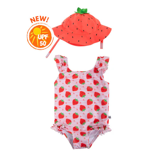 Zoocchini UPF50 Snap Swimsuit & Sunhat Set